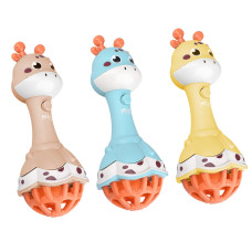 Woopie Сенсорный прорезыватель Rattle Giraffe с музыкой Монтессори 1 шт.