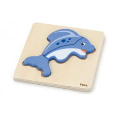 Viga Toys Первый деревянный пазл VIGA Baby Дельфин