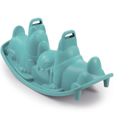 Smoby Blue Swing Dog Rocker, trīsvietīgs