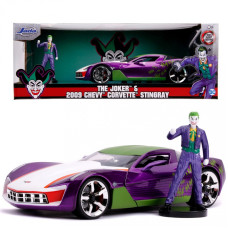 Jada Joker Car Chevy Corvette Stingray Action Figure 1:24