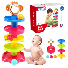 Woopie BABY bumbu celiņa komplekts: spirāle + 3 bumbiņas