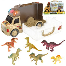 Woopie Set Car 2in1 Suitcase + Dinosaurs Figures 6 pcs.