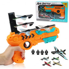 Woopie Pistol Aircraft Launcher Automatic + 4 Airplanes