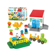 Mochtoys Eži Pin Bricks FARMA kastē 100 gab. + 3 figūras