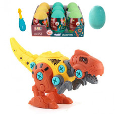 Woopie Dinozauru ieskrūvējams olu Tyrannosaurus celtniecības komplekts + skrūvgriezis