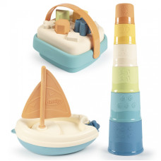 Smoby Little Green Set Boat Tower Šķirotājs Bioplastik