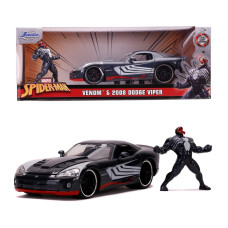 Jada Marvel Car Venom 2008 Dodge Viper Action Figure 1:24