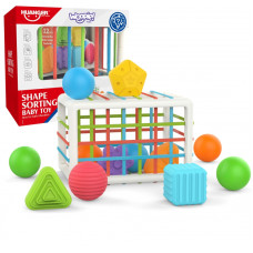 Woopie BABY Flexible Sensory Cube Sorter for Children Colorful Shapes 13 pcs.