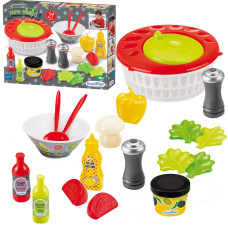 Ecoiffier Salad Making Set with a Salad Drying Machine, 21 pieces.
