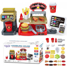 Woopie Fast Food XXL Shop Restaurant Cash register + Beverage Distributor