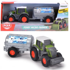 Dickie Lauku traktors Fendt mašīna ar piena tvertni 18cm