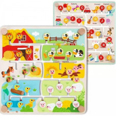 Tooky Toy Interactive Educational Board Sorter Montessori Animals and Alphabet