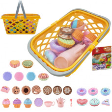 Woopie Shopping Basket with Tea Set and Sweets 26 pcs.