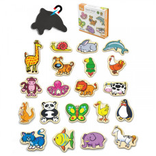 Viga Toys VIGA Wooden Magnets Animals komplekts no 20 elementiem