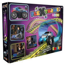 Smoby Flextreme neona auto trase ar auto startera komplektu