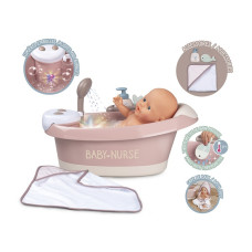 Smoby Baby Nurse Bathtub with hydromassage, shower and light