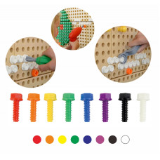 Masterkidz Colorful Screws for Creative Science Board 512 Pieces Mix Colors